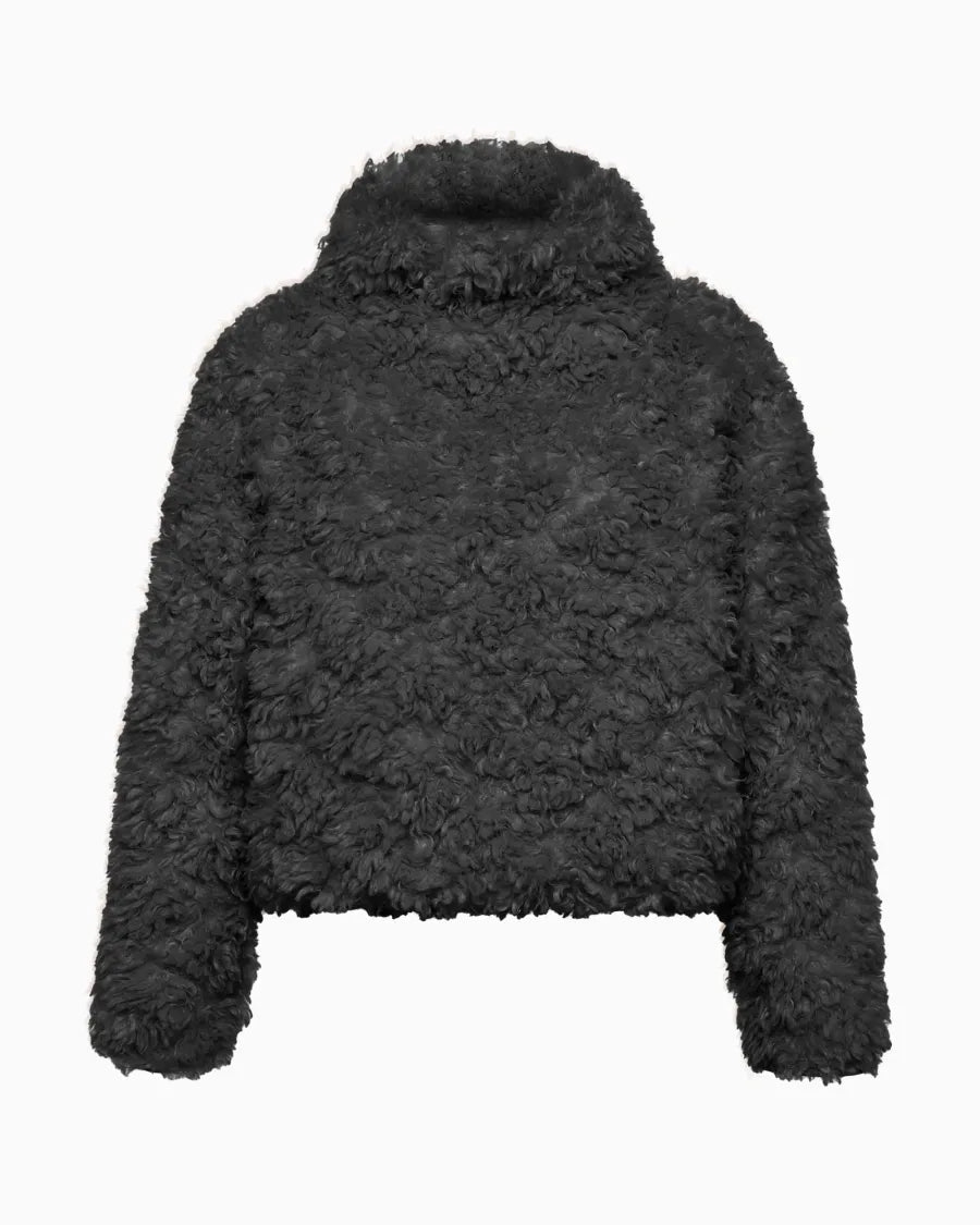 Faux fur pullover