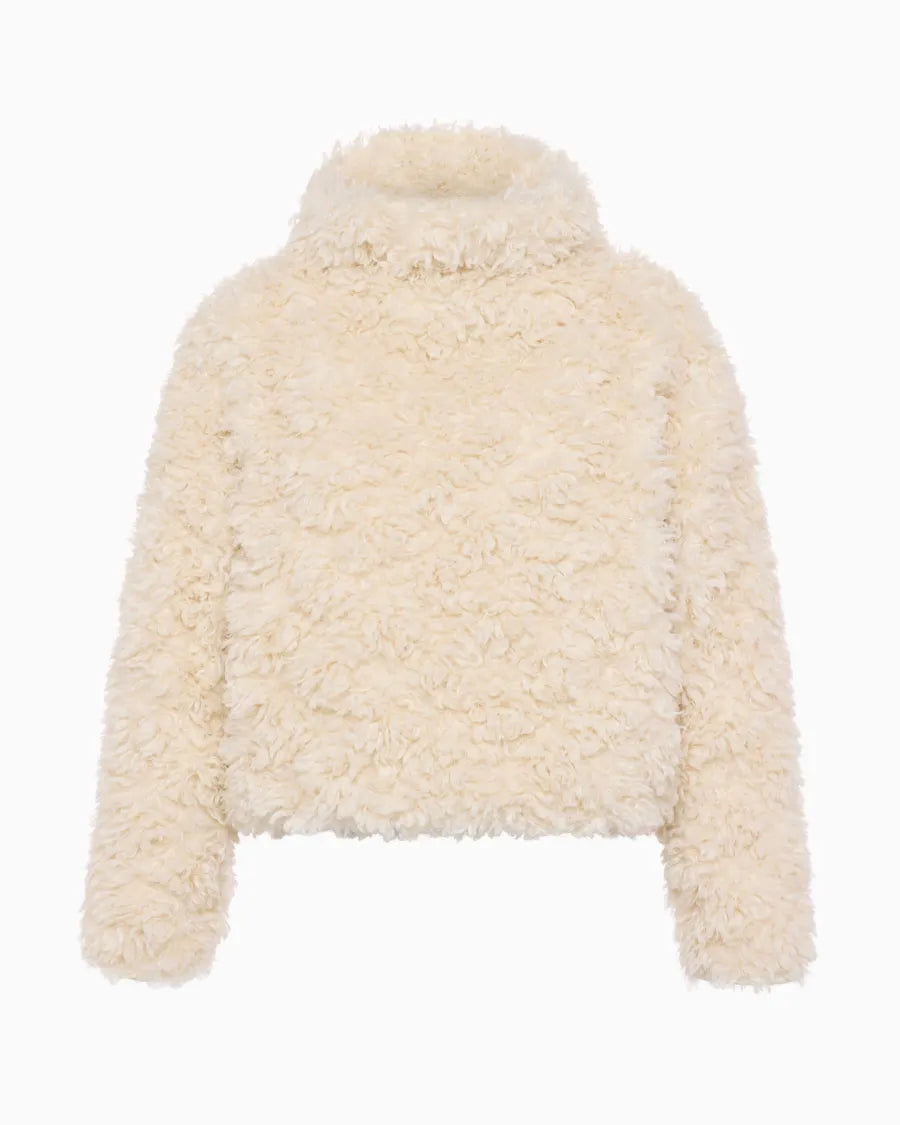 Faux fur pullover