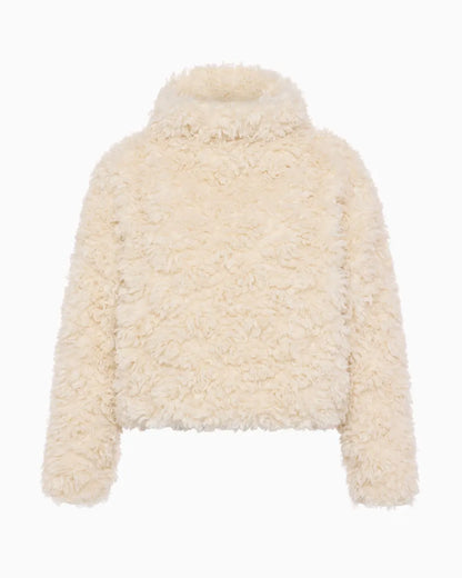 Faux fur pullover