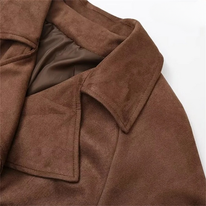 Espresse - Suede trench coat